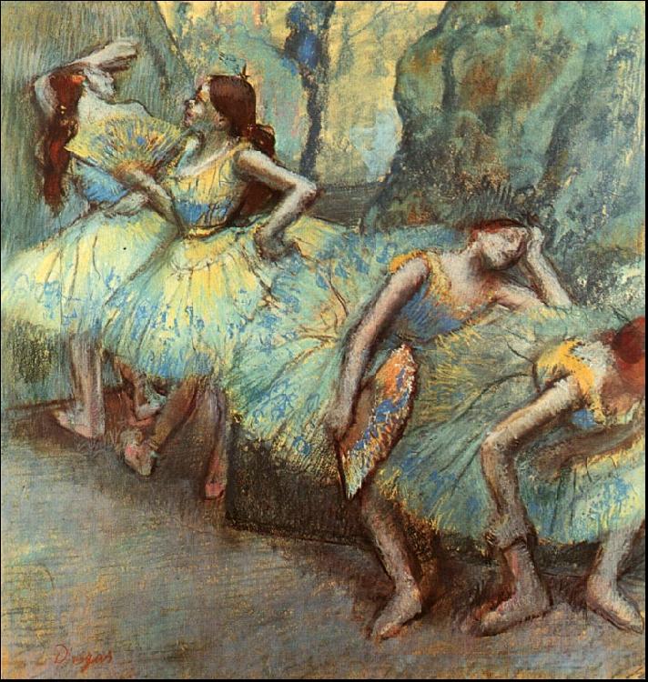 Edgar Degas Ballet Dancers in the Wings oil painting picture
